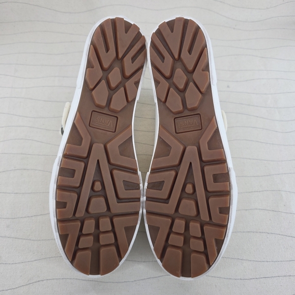 Vans Womens Style 93 Mary Jane Beige Linen Canvas Buckle Shoes Chunky Size 8.5 - Picture 9 of 12